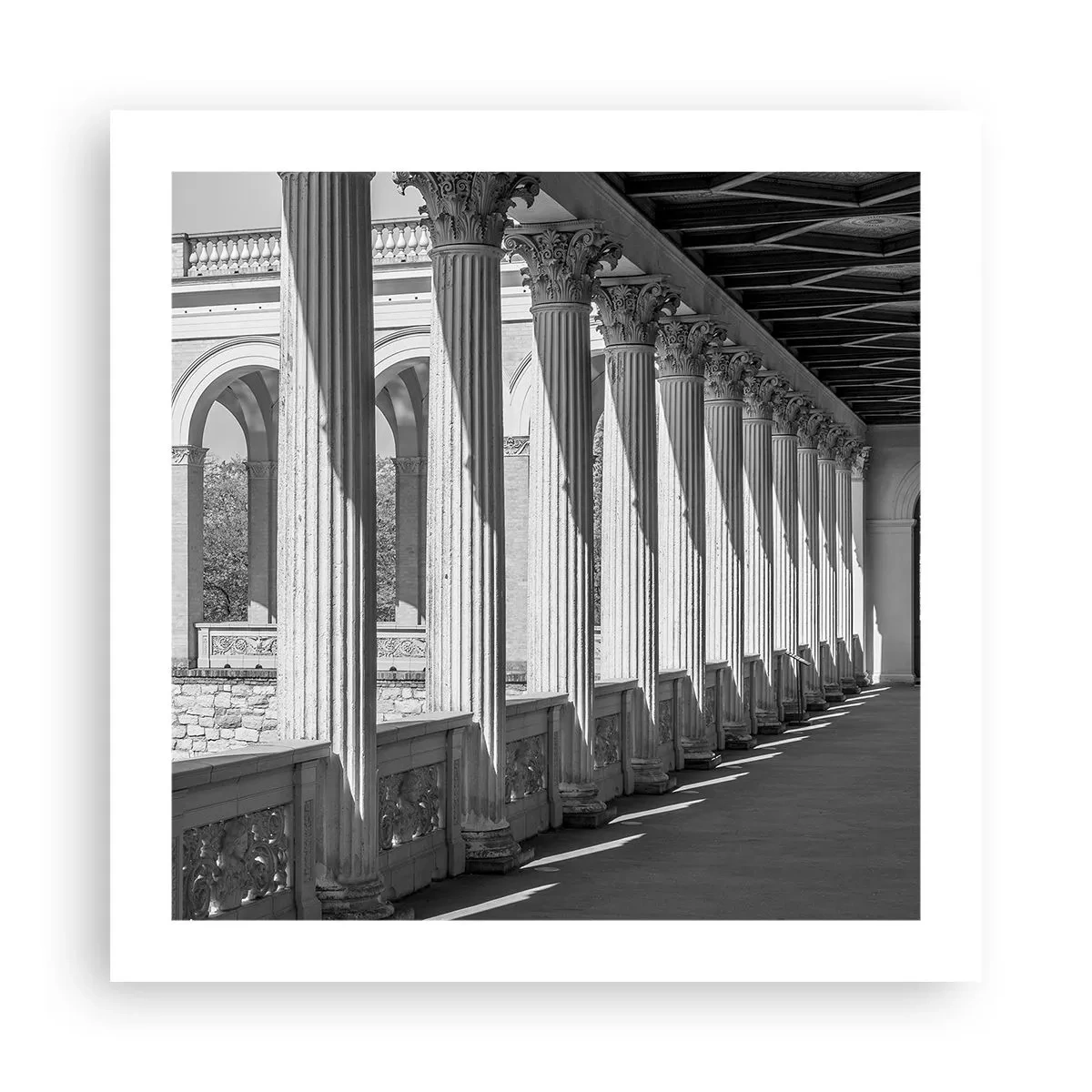 Plakat - Słoneczna arkada - 50x50 cm