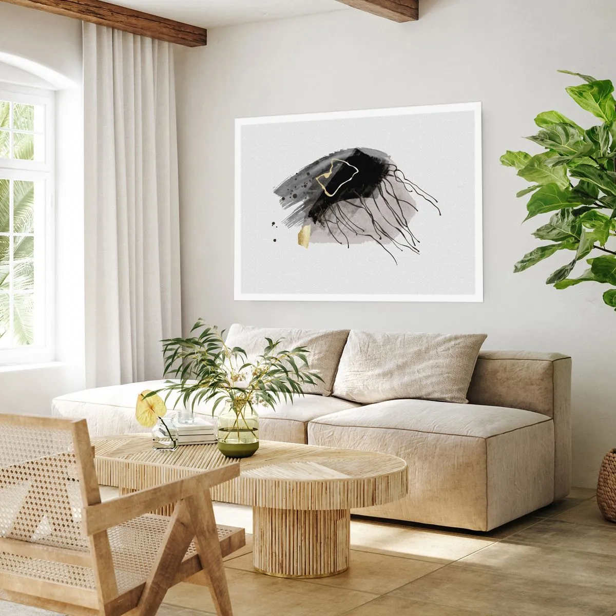 Plakat - W czerni i w złocie - 91x61 cm