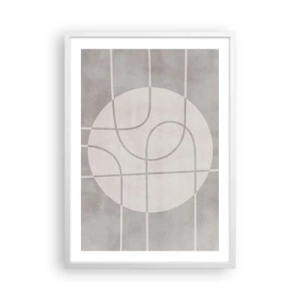 Plakat w białej ramie - Koliście i na wprost - 50x70 cm