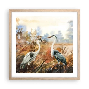 Plakat w ramie jasny dąb - Dokąd jesienią? - 50x50 cm