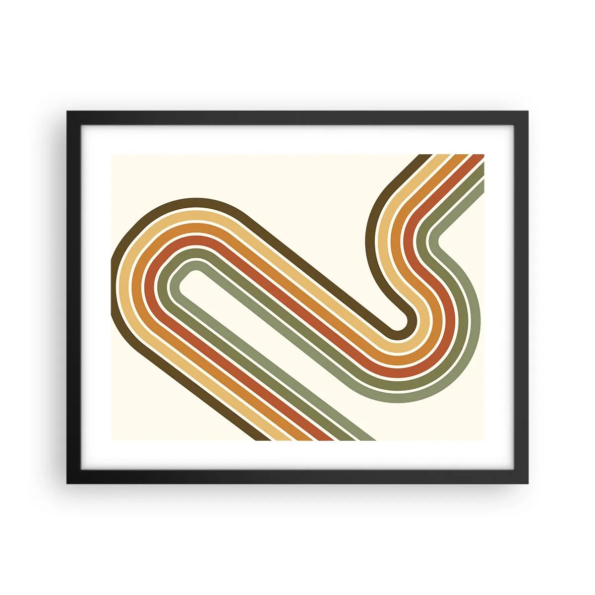 Plakat w czarnej ramie - Zygzakiem do celu - 50x40 cm
