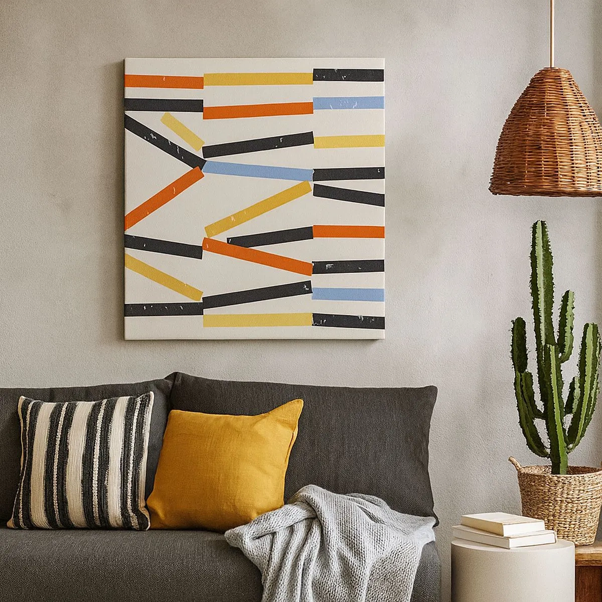 Obraz na płótnie - Kompozycja na poziomie - 30x30 cm