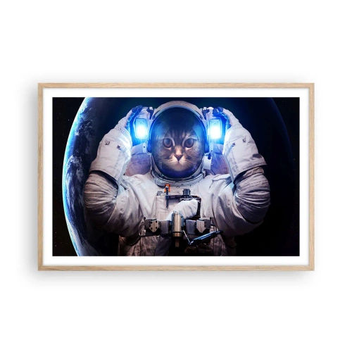 Plakat w ramie jasny dąb - Houston, macie problem - 91x61 cm