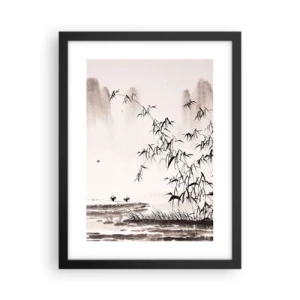 Plakat w czarnej ramie - Cisza ryżowych pól - 30x40 cm