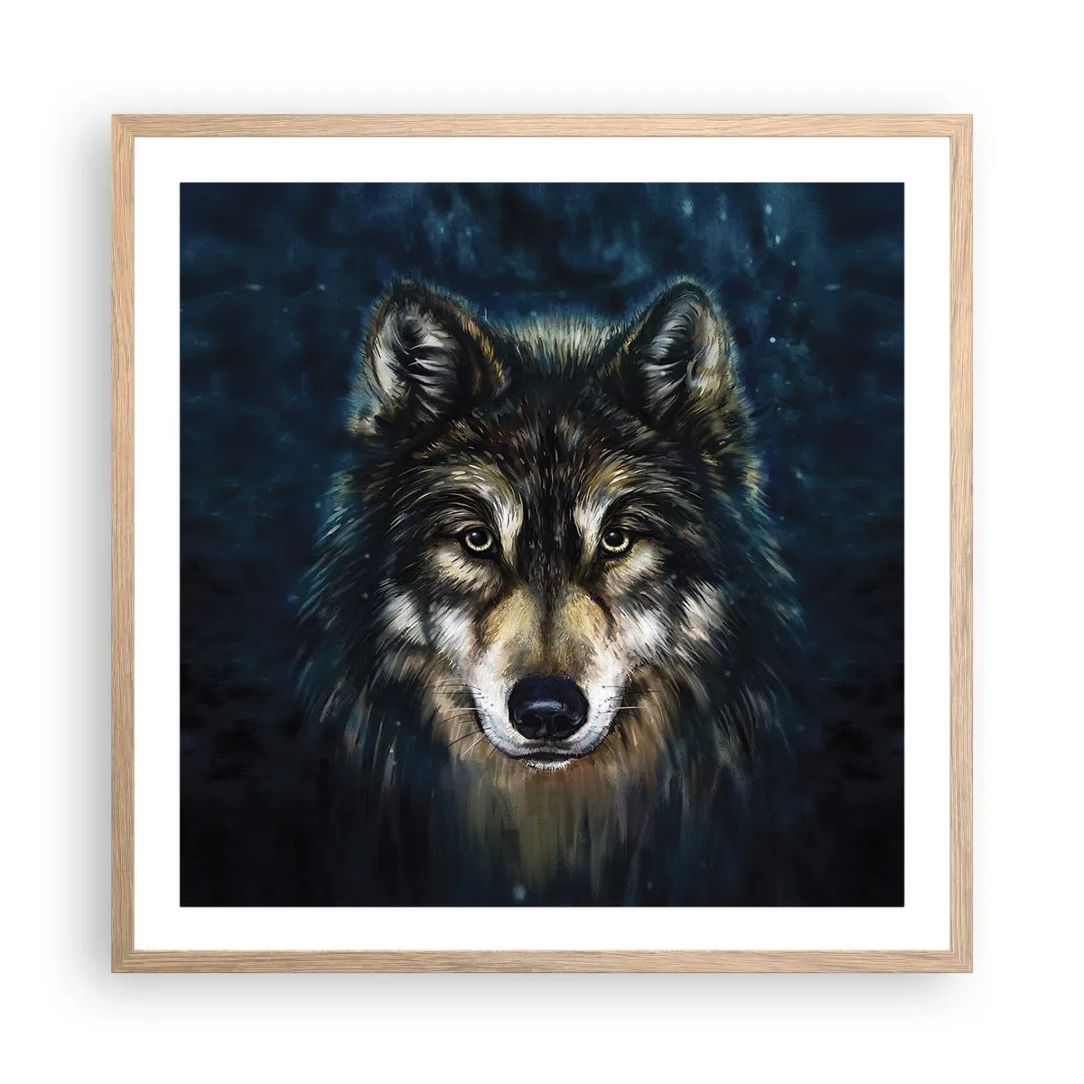 Plakat w ramie jasny dąb - Alfa? I omega - 60x60 cm