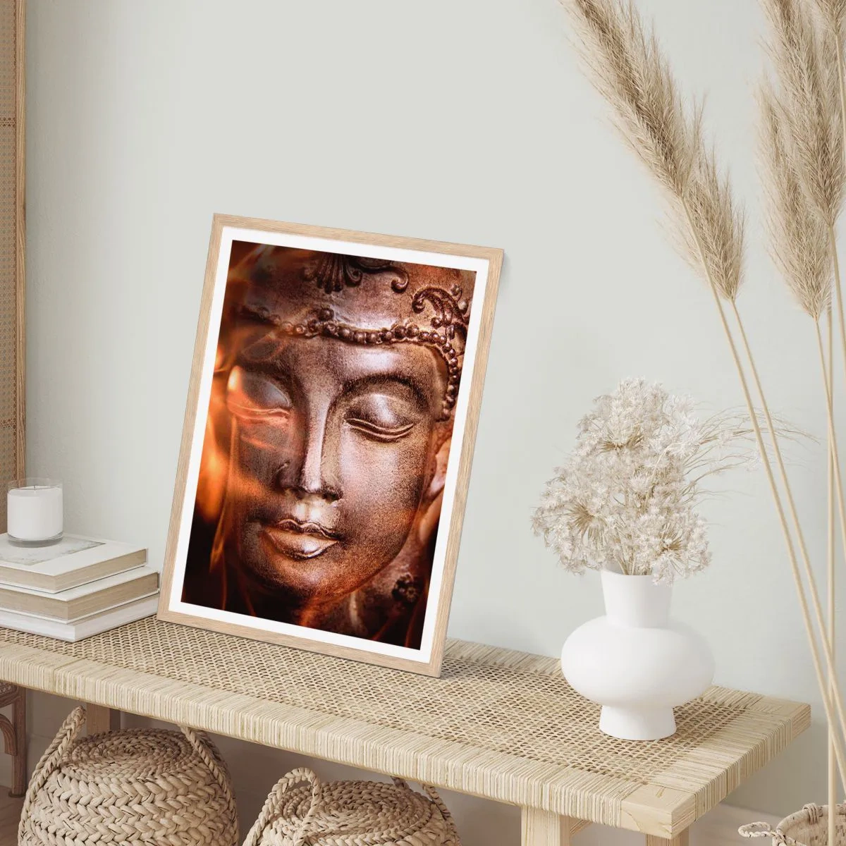 Plakat w ramie jasny dąb - Istnieje tylko tu i teraz - 50x70 cm