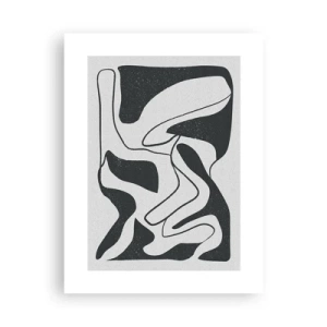 Plakat - Abstrakcyjna zabawa w labiryncie - 30x40 cm