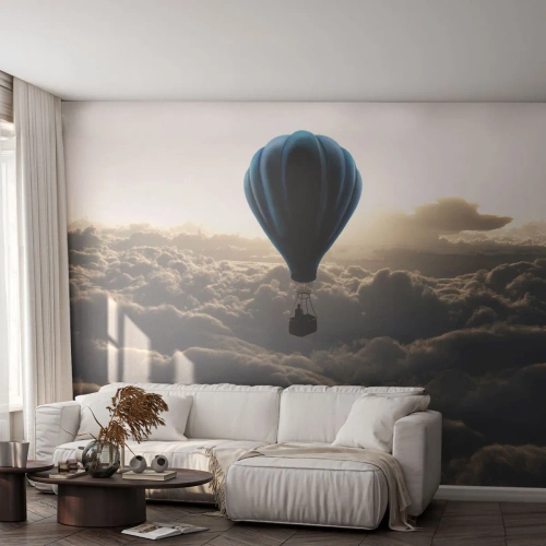 Fototapeta Samoprzylepna Deluxe Sticker - Wędrowiec ponad chmurami - Krajobraz, Lot Balonem, Podróże - 200x140 cm