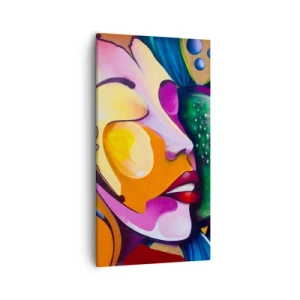 Obraz na płótnie - Dotknąć kolorem - 55x100 cm