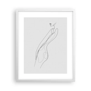 Plakat w białej ramie - Zaledwie obietnica - 40x50 cm