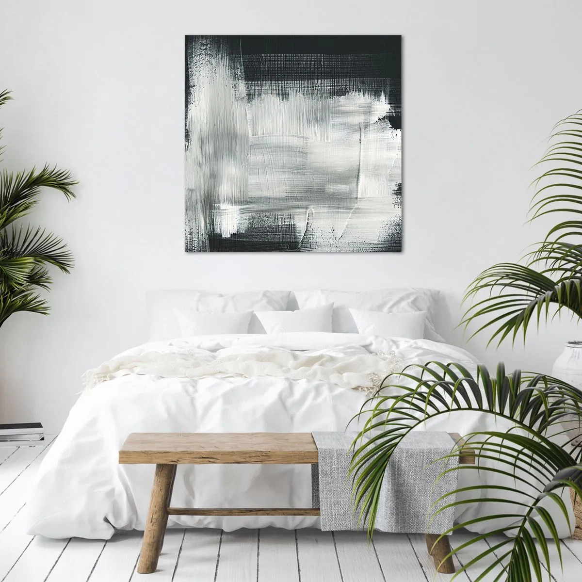 Obraz na płótnie - Utkane z pionu i poziomu - 70x70 cm