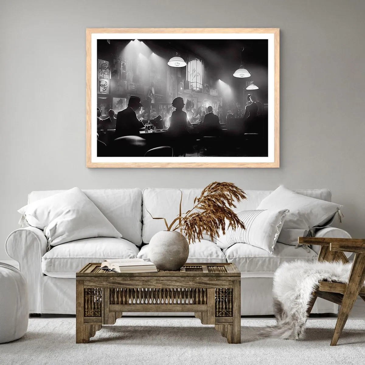 Plakat w ramie jasny dąb - W jazzowym klimacie - 91x61 cm