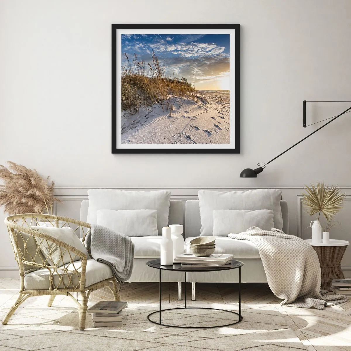 Plakat w czarnej ramie - Zaproszenie na spacer - 50x50 cm