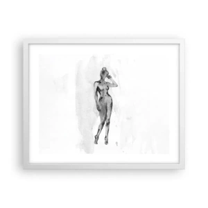 Plakat w białej ramie - Studium ideału kobiecości - 50x40 cm
