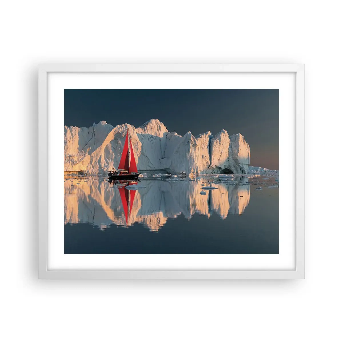 Plakat w białej ramie - Na krańcu świata - 50x40 cm