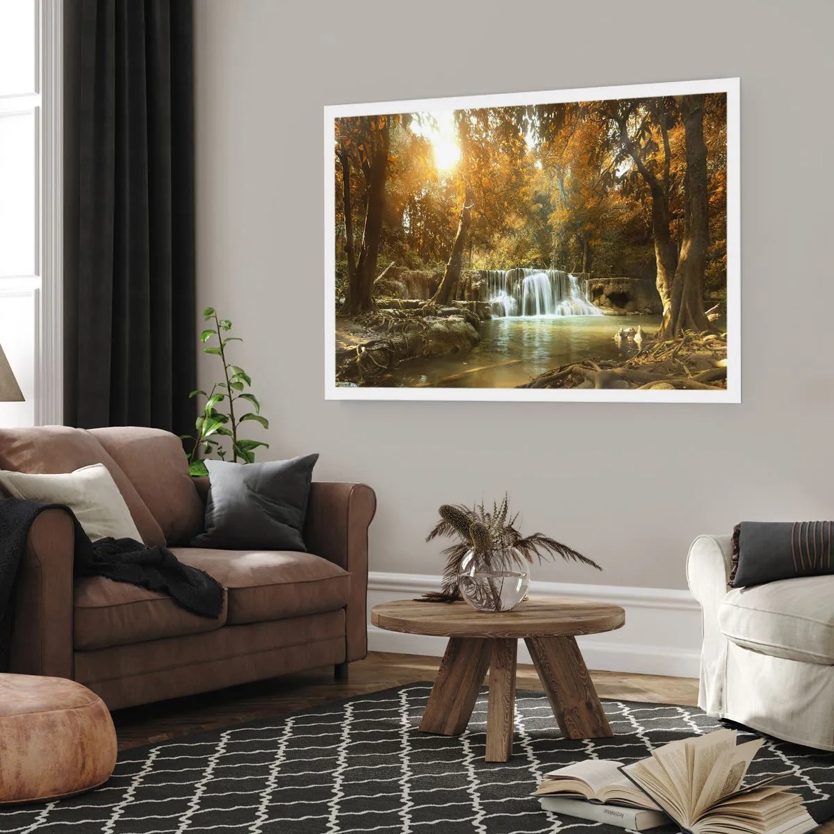 Plakat - Parkowa kaskada - 91x61 cm