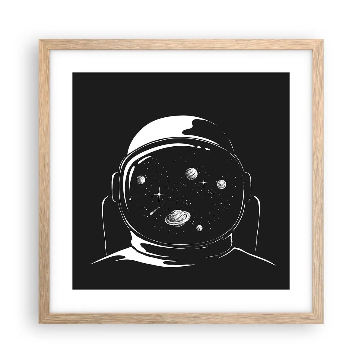 Plakat w ramie jasny dąb - Niezły widok - 40x40 cm