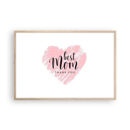 Plakat w ramie jasny dąb - Zawsze odpowiedni moment - 91x61 cm