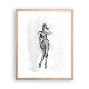 Plakat w ramie jasny dąb - Studium ideału kobiecości - 40x50 cm