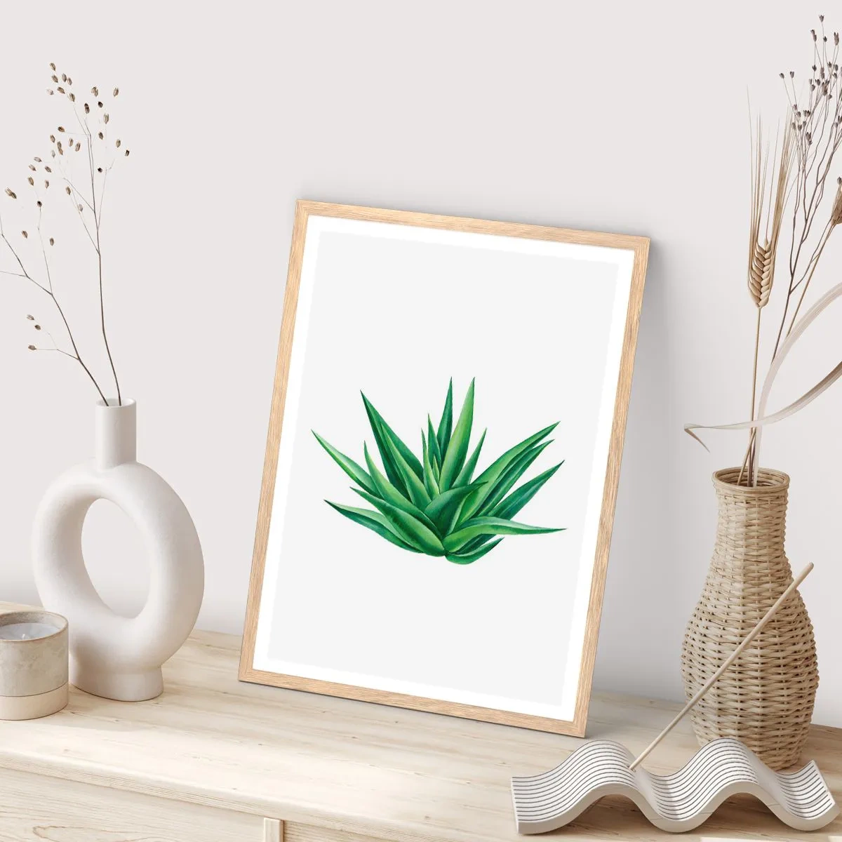 Plakat w ramie jasny dąb - Zieleń – siła – życie - 40x50 cm