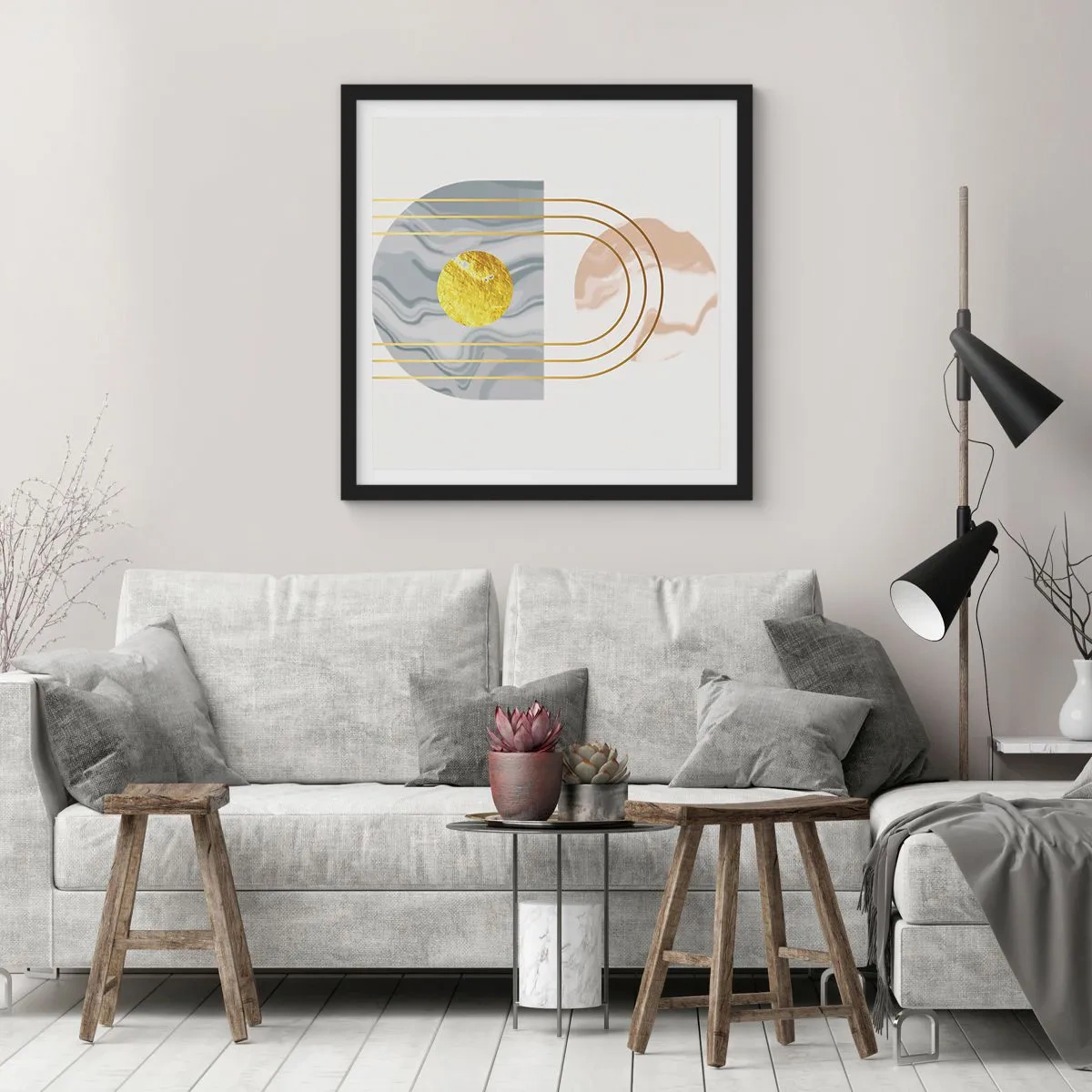 Plakat w czarnej ramie - Jasność i blask - 40x40 cm