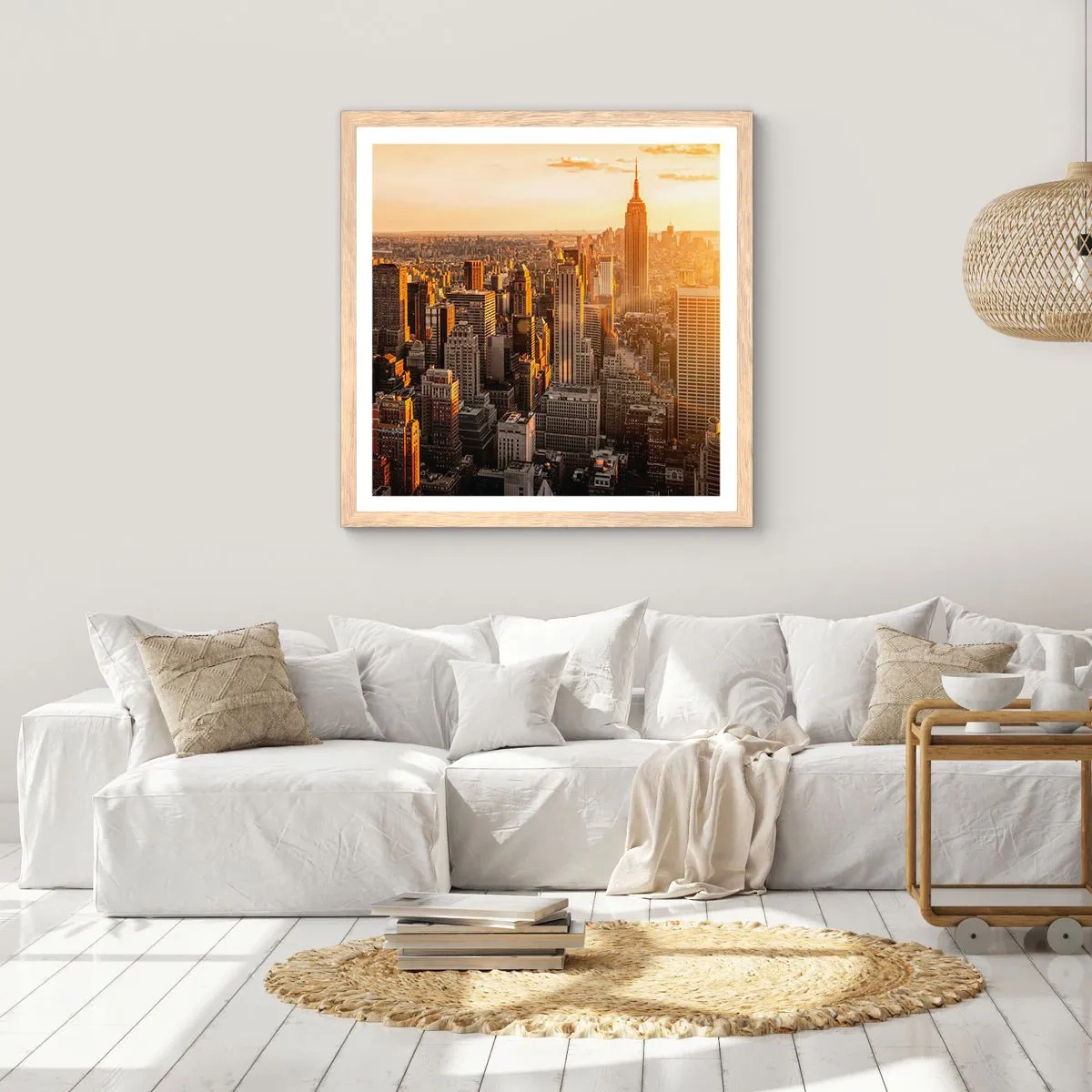 Plakat w ramie jasny dąb - Rosnąc w słońcu - 60x60 cm