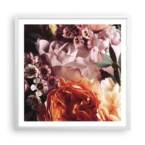 Plakat w białej ramie - Otulone pięknem - 60x60 cm