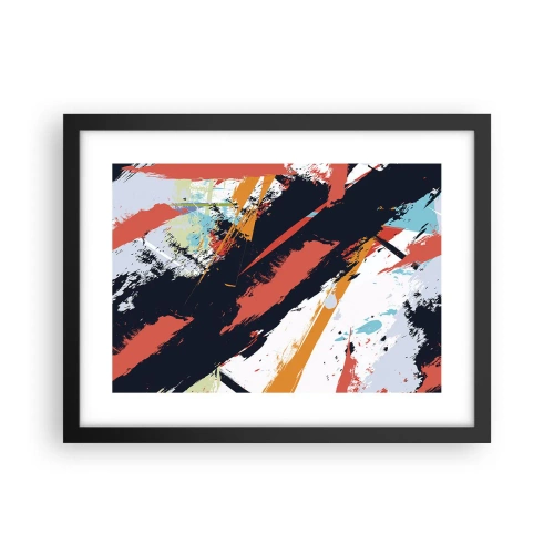 Plakat w czarnej ramie - Kompozycja dynamiczna - 40x30 cm
