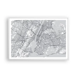 Plakat w białej ramie - Anatomia metropolii - 100x70 cm
