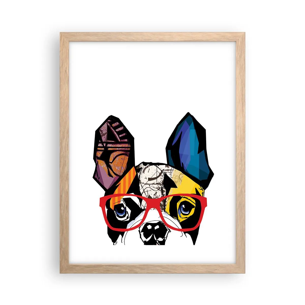 Plakat w ramie jasny dąb - Intelektualista - 30x40 cm