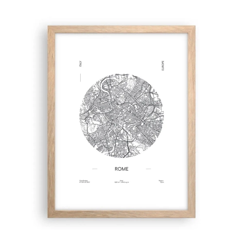 Plakat w ramie jasny dąb - Anatomia Rzymu - 30x40 cm
