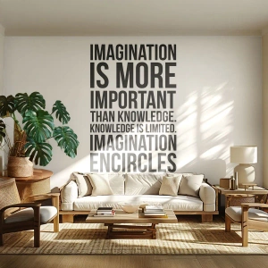 Fototapeta Standard Eco - Einstein o mocy wyobraźni - Typografia, Afirmacja, Maksyma - 500x350 cm