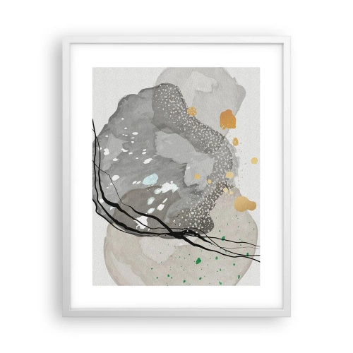 Plakat w białej ramie - Kompozycja organiczna - 40x50 cm