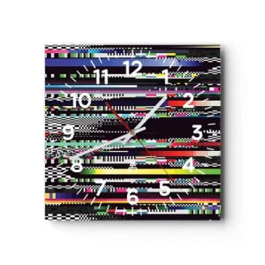 Zegar ścienny - Obraz konrolny rzeczywistości - 40x40 cm