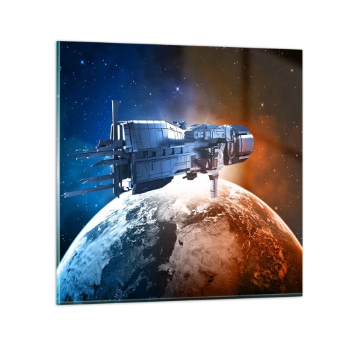 Obraz na szkle - Uważny obserwator - 70x70 cm