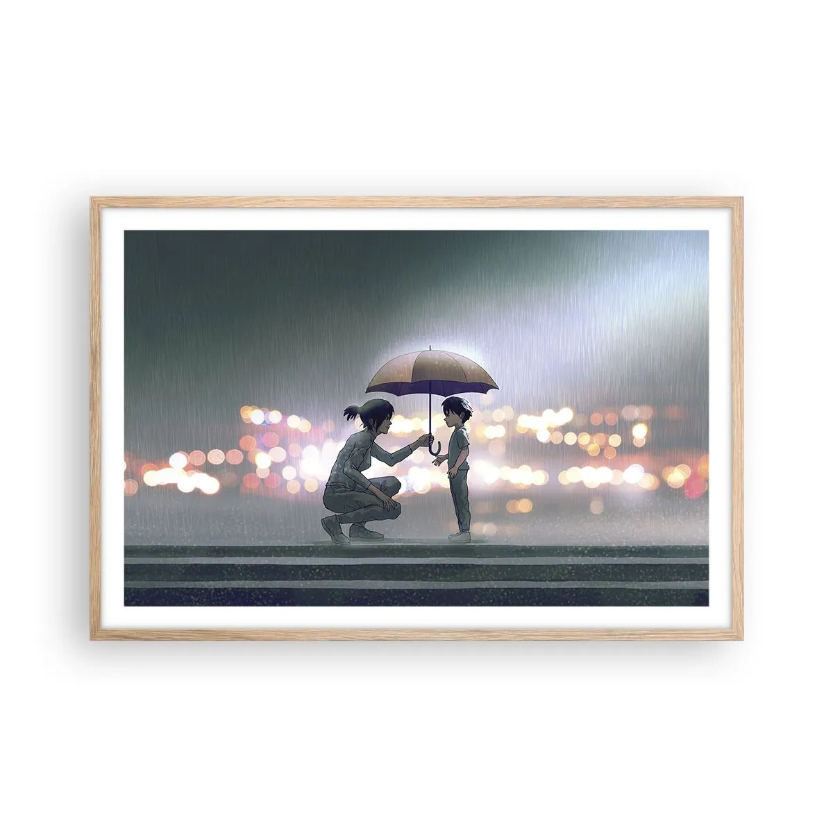Plakat w ramie jasny dąb - I już jest wszystko dobrze - 91x61 cm