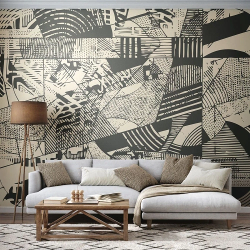 Fototapeta Premium Sand - Dynamika współczesności - Abstrakcja, Vintage, Grafika - 250x175 cm
