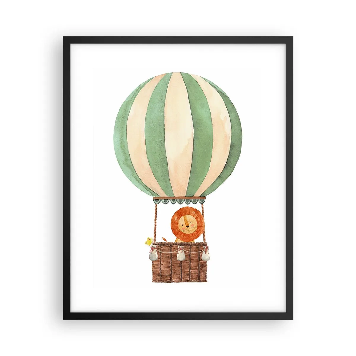 Plakat w czarnej ramie - Podróże Leona - 40x50 cm