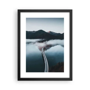 Plakat w czarnej ramie - Nad wodą gładką jak lustro - 30x40 cm