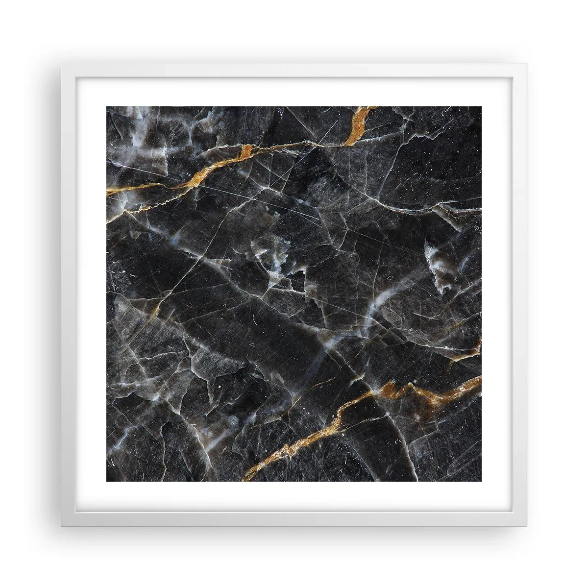 Plakat w białej ramie - Wewnętrzne życie kamienia - 50x50 cm