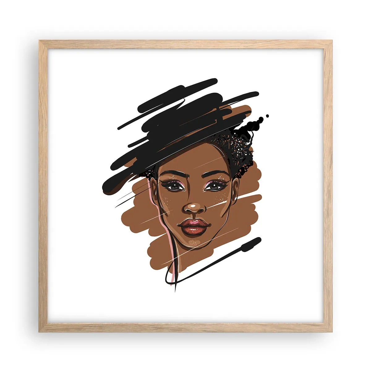 Plakat w ramie jasny dąb - Słodka jak czekolada - 50x50 cm