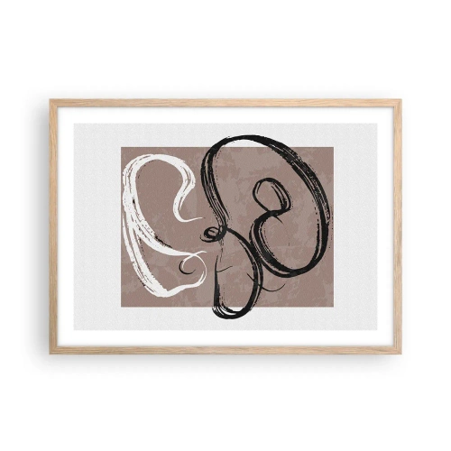 Plakat w ramie jasny dąb - Kompozycja – poszukiwanie pełni - 70x50 cm