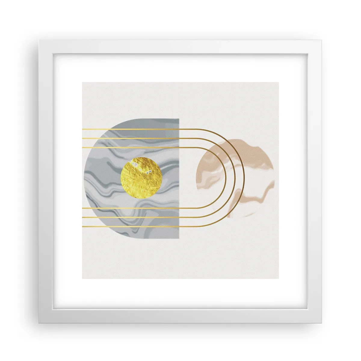 Plakat w białej ramie - Jasność i blask - 30x30 cm