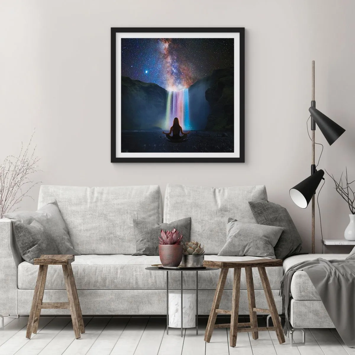 Plakat w czarnej ramie - Absolutna harmonia - 30x30 cm