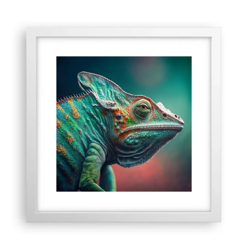 Plakat w białej ramie - Widzisz mnie? Niedobrze… - 30x30 cm