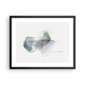 Plakat w czarnej ramie - O związkach szarości i złota - 50x40 cm