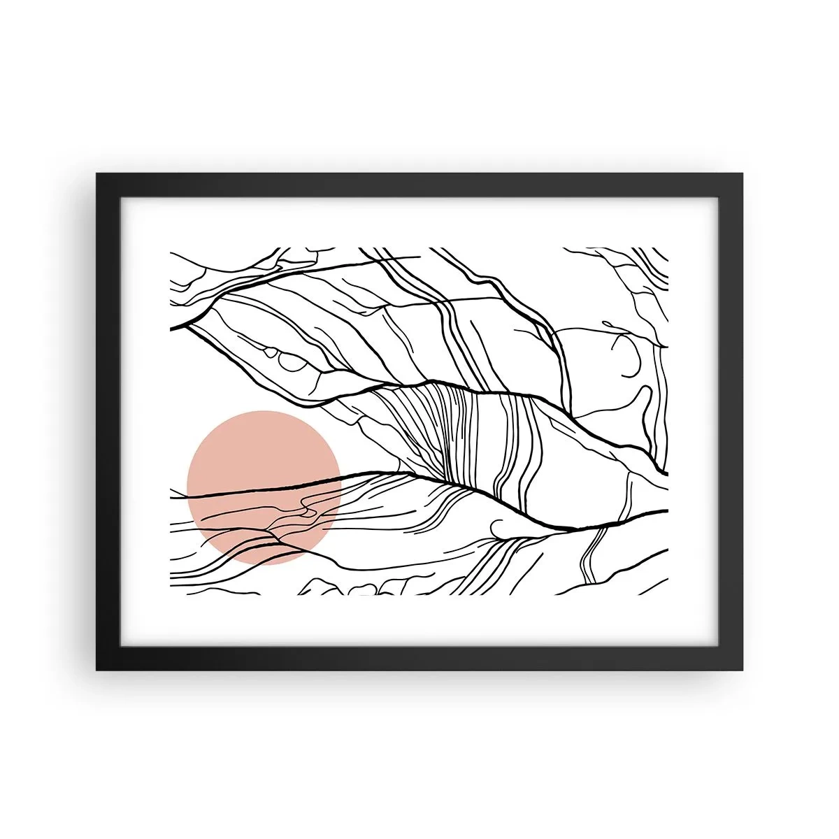 Plakat w czarnej ramie - W sieci gałązek - 40x30 cm
