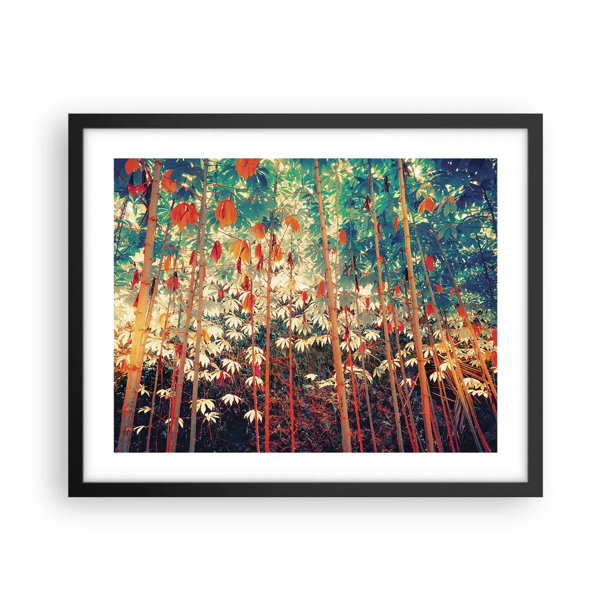 Plakat w czarnej ramie - Tajemne życie liści - 50x40 cm