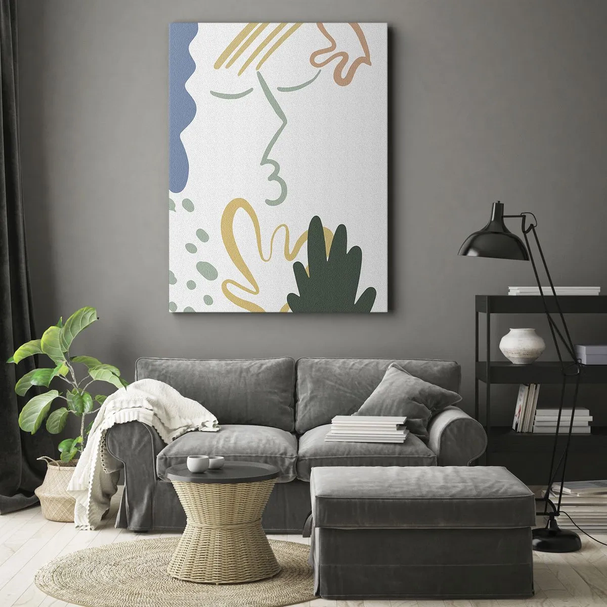 Obraz na płótnie - Pocałunek kwiatów - 55x100 cm