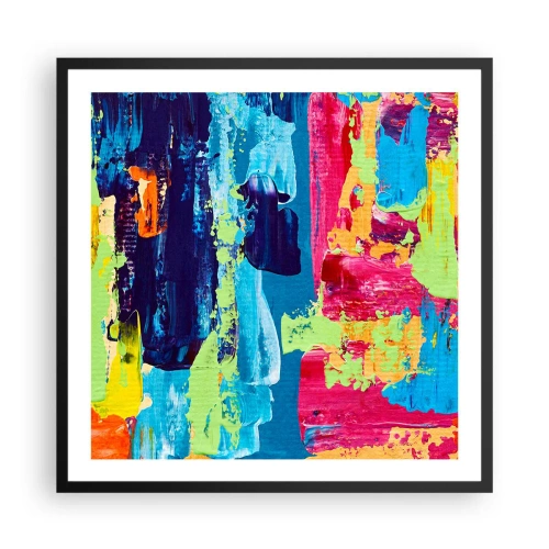 Plakat w czarnej ramie - Życie jest piękne! - 60x60 cm